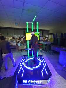 Simulateur de cricket VR commercial : terrain de frappe interactif en réalité virtuelle avec piquets LED - Product Image 3