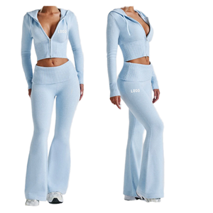 Conjunto Deportivo para Mujer al por Mayor |   Chaqueta con cremallera y pantalones deportivos |   Ropa Deportiva Informal para Correr y Hacer Ejercicio - Product Image 4