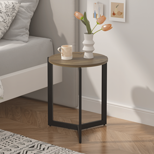 19.68\"H <b>Round</b> <b>Side</b> <b>Table</b> with Sturdy Metal Frame <b>Round</b> Accent End Nightstand for Living Room Bedroom Balcony - Product Image 6