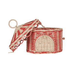 Cesta Redonda de Mimbre para Guardar Juguetes en la Habitación de los Niños, Cesta de Almacenamiento de Ropa Tejida a Mano, Organizador para Dormitorio Infantil, Venta al por Mayor - Product Image 1