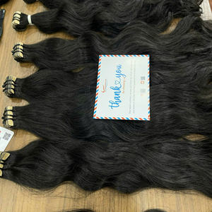 Prix de gros Produit chaud Extensions de cheveux naturels noirs et droits très soyeux, pas d'emmêlement, pas de perte, grande vague naturelle - Product Image 2