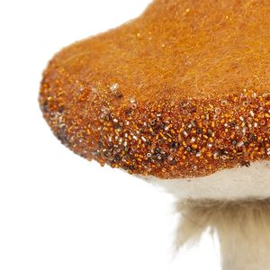 Set di 2 Ornamenti Festivi a Forma di Fungo Arancione 8x8x14 per Decorazioni Autunnali e del Ringraziamento - Product Image 6