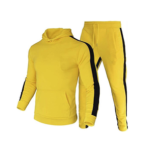 Conjunto de Sudadera con Capucha Ligera de Forro Polar para Hombre, Color Negro y Gris con Bloques de Color, Chándal Casual con Pantalones Jogger Largos con Cordón para Invierno - Product Image 5