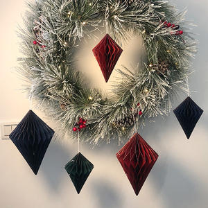 กระดาษรูปเพชรอุปกรณ์คริสต์มาสแบบพับได้อุปกรณ์ตกแต่งในร่ม - Product Image 4