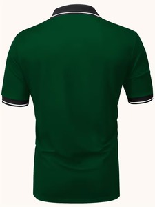 เสื้อโปโลผู้ชายทรงเข้ารูป แขนสั้น ระบายอากาศดี สวมใส่สบาย เหมาะสำหรับธุรกิจ กอล์ฟ  รับผลิตเสื้อโปโลแบบ OEM ขายส่ง - Product Image 5