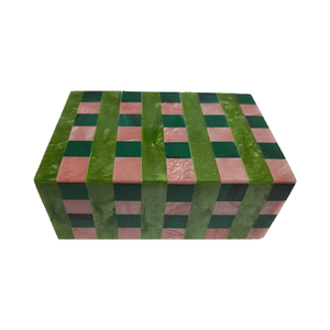 Boîte d'incrustation d'os faite à la main vintage avec motif de fleur en résine petit emballage présentoir à tiroir pour bijoux décoration de la maison boîte-cadeau - Product Image 1