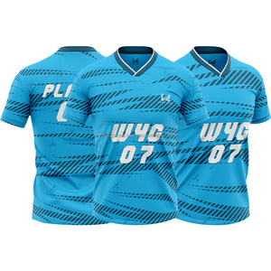 Maillot de football en polyester 100% à séchage rapide à manches courtes sans tarif Nom de l'équipe sublimé personnalisé Technique de coupe automatisée Logo avant - Product Image 6
