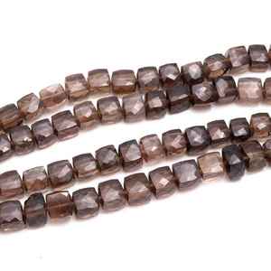 Perles de quartz fumé naturel en forme de boîte, 6-9 mm, perles de quartz fumé en vrac pour la fabrication de bijoux, vente en gros, approvisionnement en vrac - Product Image 5