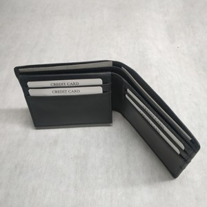 Portefeuille classique en cuir Nappa, anti-vol, RFID, pour cartes de crédit et espèces, fin, pliable, avec logo personnalisé, pour homme, minimaliste, export en gros, approvisionnement Inde - Product Image 4