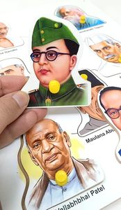 A and A Kreative Box - Rompecabezas Educativo de Madera con Figuras de Hombres Grandes de la India, 8 Personajes Históricos, Edades 3+, 31 x 24 cm - Product Image 4