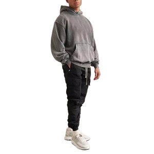 เสื้อฮู้ดดี้วินเทจแบบย้อมสีเอซิด ทรงโอเวอร์ไซส์ หนักพิเศษ ไม่มีลาย - Product Image 5