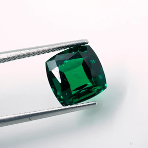 Esmeralda Zambiana Cultivada en Laboratorio, 2.80 Quilates, Corte Cojín Facetado, Gema de la Marca HAYAAT GEMS para Joyería - Product Image 5