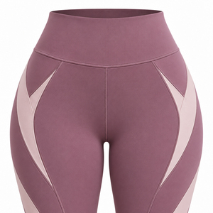Ensemble de yoga deux pièces asymétrique tendance pour femme : soutien-gorge de sport et leggings taille haute à panneaux incurvés – Fournisseur de vêtements de sport - Product Image 4