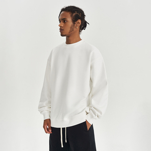 Customized logo 100% Cotton Blank Sweatershirt Solid Color Streetwear Unisex Crewneck Sweatshirts Heavyweight Plain Sweatshirts - Product Image 4