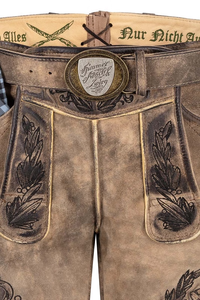 Shorts en Lederhosen bavarois pour hommes, brodés, pantalons traditionnels Trachten, vêtements décontractés pour l'Oktoberfest - Product Image 6