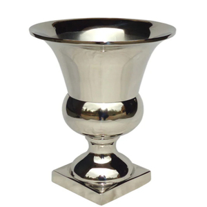 Silver Aluminum <b>Table</b> <b>Top</b> Vase Silver Traditional Tabletop Vase Handmade Metal Flower Pot <b>Wedding</b> Centerpiece <b>Decoration</b> - Product Image 3