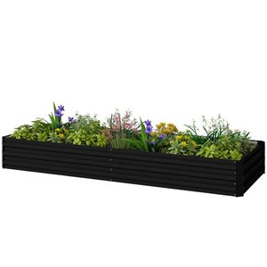 Fioriera rialzata nera per giardino, vasi e fioriere, cassetta per la semina - Product Image 5
