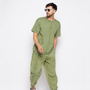 Camiseta Oversize de Hombre Estilo Hip Hop con Lavado Ácido y Logotipo Personalizado, Diseño Vintage Lavado, Precio Económico - Product Image 2