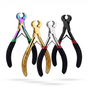Pinzas de Corte de Queratina de Acero Inoxidable Cross Edge Corporation para Extensiones de Cabello, Mecanismo de Doble Resorte, Precisión - Product Image 1