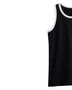 Custom Black <b>Men</b> Tank Top Cotton Sleeveless Vest O Neck Summer Gym Workout Casual Plain <b>Singlet</b> OEM Manufacturer Supplier - Product Image 3