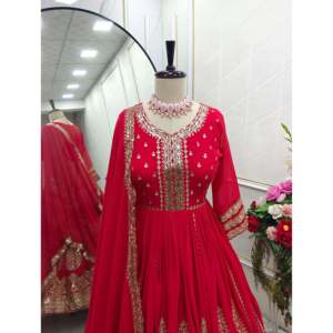 Robe de soirée pour femmes de créateur avec un bel ensemble élégant de Dupatta - Product Image 3