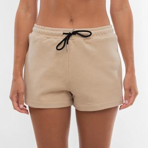 Pantalones Cortos Deportivos de Felpa 100% Algodón para Mujer, Venta al Por Mayor 2026, Logotipo Personalizado, Transpirables, Talla Grande, con Cordón, para Gimnasio, Verano - Product Image 5