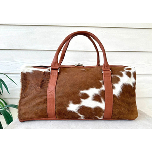 Sac de voyage en cuir de vachette écologique unisexe, style personnalisé, avec fermeture à glissière, capacité 77L+ - Product Image 2