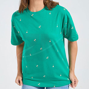 Camiseta bordada para mujer, ropa informal cómoda para viajes y actividades diarias, camiseta bordada transpirable para mujer - Product Image 1