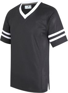 Camiseta Deportiva de Manga Corta con Cuello en V Color Verde Azulado con Rayas Blancas, Camiseta Informal de Poliéster de Secado Rápido para Verano - Product Image 2
