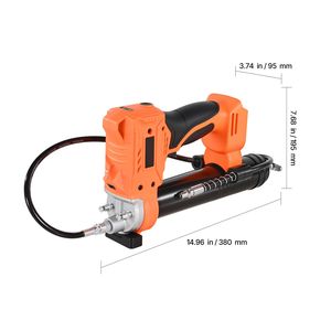 Pistola per ingrassaggio a batteria con capacità di 600cc, pressione massima di 8000 PSI, luce LED e tubo da 35,4 pollici - Product Image 2