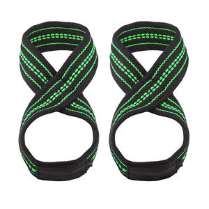 Sangles de musculation en coton robustes sur mesure, dernier design, forme 8 - Sangles d'entraînement légères antidérapantes - Product Image 2