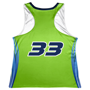 Camisetas de lacrosse de sublimación de ajuste holgado con hombros anchos, camisetas de lacrosse de sublimación de malla pesada para entrenamiento. - Product Image 3
