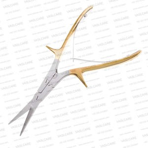 Ciseaux à cartilage Gorney Turbinate 8″ (20 cm) à lame dentelée inclinée – Ciseaux à double action en acier inoxydable pour la coupe du septum et du cartilage par Vaslcare - Product Image 3
