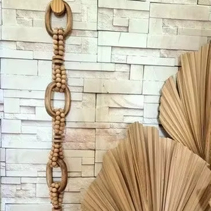 Tenture murale en bois minimaliste de haute qualité décoration murale bohème décor rustique de ferme chaîne en bois de style vintage pour mur - Product Image 6