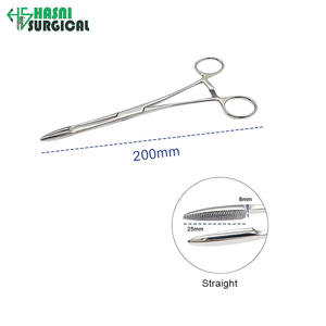 Pinzas de Presión Curvas de Acero Inoxidable de 200 mm, Juego de Instrumentos Quirúrgicos Manuales - Product Image 2