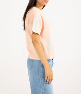 Camisetas de Verano de Alta Calidad al por Mayor, 220 g/m², Hombros Caídos, 100% Algodón Pesado para Mujer - Product Image 3