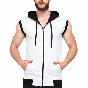 Chaleco Deportivo Personalizado para Hombre, Sin Mangas, con Cierre, Ligero, para Entrenamiento, Ropa Deportiva con Capucha, OEM, Marca Privada - Product Image 2