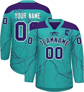 Camiseta de Hockey sobre Hielo Profesional, Uniforme de Equipo Personalizado, Camiseta de Hockey Sublimada, Ropa Deportiva al por Mayor, Fabricación OEM - Product Image 1