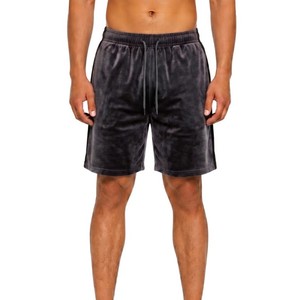 Pantalones Cortos Bermuda de Terciopelo Verde Sólido para Hombre, Tendencia 2026, Cintura Media con Cordón, Casuales, de Algodón Tejido Transpirable - Product Image 4