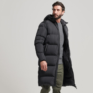 Veste longue matelassée à capuche Solid Trader, qualité supérieure, tissu à séchage rapide, essentielle pour les froides journées, tendance, 70% coton, doublée - Product Image 3