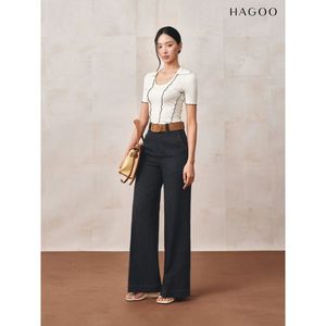 Camiseta A8219 Personalizada para Mujer con Detalle de Volantes, Elegante Camiseta de Mezcla de Algodón - Product Image 1