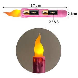 TOOWIN Simulated Long Candle <b>Light</b>, Halloween Wedding Home Decoration Led <b>Pole</b> Candle - Product Image 5