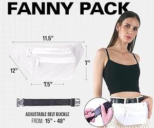 RABUSH SPORTS - Riñonera de Cuero Genuino con Correa Ajustable, Capacidad de 50-70L, Bolsillos con Cremallera, Personalizable - Product Image 5