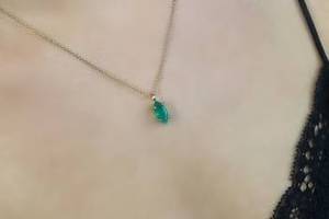 <b>Top</b> Quality Solid 925 Sterling <b>Silver</b> 100% Natural Green Onyx Faceted Marquise Cut Gemstone Fine Pendant Rhodium Chain Necklaces - Product Image 3