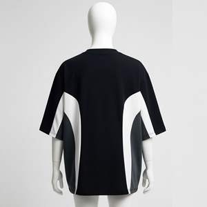 เสื้อยืดโอเวอร์ไซส์ทรงครอปสำหรับผู้ชาย ผ้าหนา 275 กรัม ผ้าฝ้าย 100% พิมพ์ลายดิจิทัล ทรงไหล่ตก ทรงบ็อกซี่ สตรีทแวร์ เสื้อถัก - Product Image 4