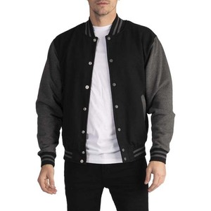 Different Color Custom Size Solid Pattern Button Up High Quality Men's Clothing <b>Jackets</b> Baseball Wool <b>Leather</b> <b>Winter</b> Streetwear - Product Image 3