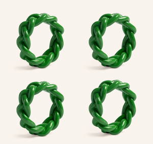 ที่ใส่ผ้าเช็ดปากเรซิ่นอีพ็อกซี่คุณภาพสูง สีเขียว ดีไซน์สวยงาม สำหรับตกแต่งโต๊ะและอุปกรณ์เสริม - Product Image 1