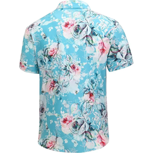Chemises à boutons Aloha pour hommes, manches courtes, fleurs tropicales, vacances d'été, chemises de plage, chemise hawaïenne florale pour hommes - Product Image 2