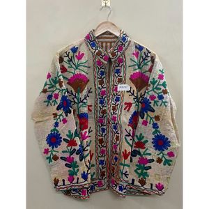 Dernière collection : Veste Kantha en coton imprimé brodé à la main, style Suzani indien, pour femme, manteau royal, écologique, pour l'extérieur - Product Image 6