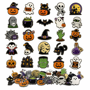 Low MOQ Halloween Lapel <b>Pins</b> | Vietnam Sedex Factory Wholesale Zinc Alloy Custom Enamel <b>Badges</b> - Product Image 1